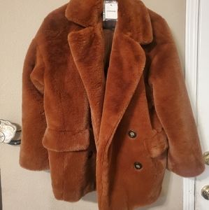 Free People Faux fur coat